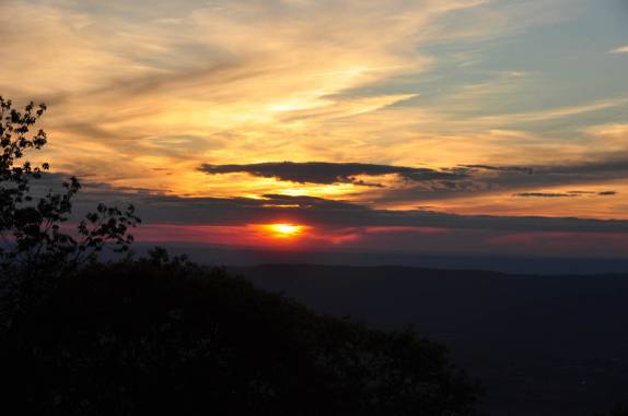 Pôr-do-sol no Shennandoah National Park, na Virginia - Estados Unidos